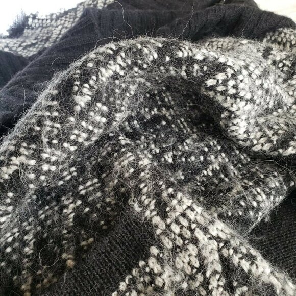 Cynthia Rowley M Alpaca Wool Knee‎ Length Open Front Cardigan Sweater Oversized - Picture 10 of 12